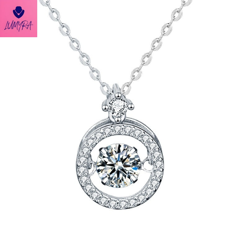 925 Silver Moissanite Necklace丨Beating Heart