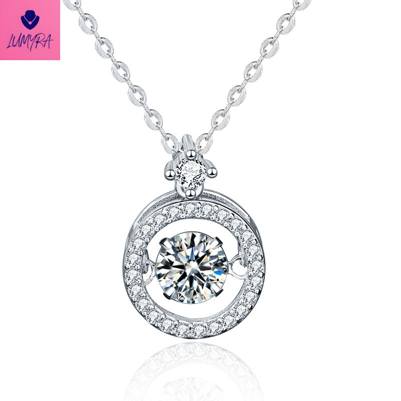 925 Silver Moissanite Necklace丨Beating Heart