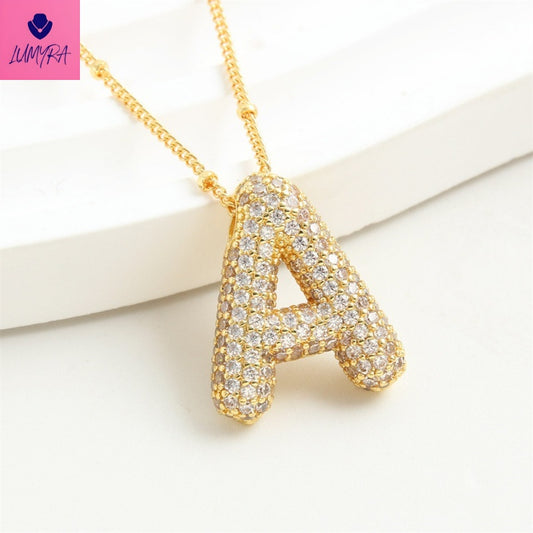 Alphabet Crystal Pendant '18k Gold & Silver Plated