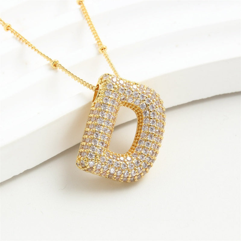 Alphabet Crystal Pendant '18k Gold & Silver Plated