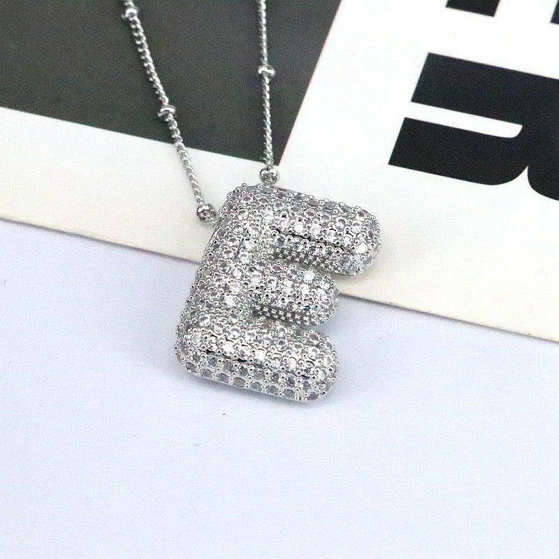 Alphabet Crystal Pendant '18k Gold & Silver Plated