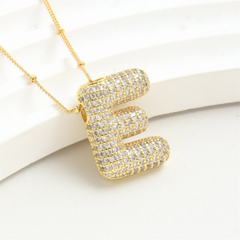 Alphabet Crystal Pendant '18k Gold & Silver Plated