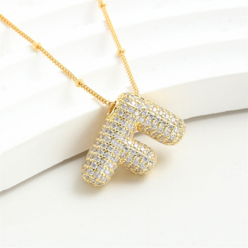 Alphabet Crystal Pendant '18k Gold & Silver Plated