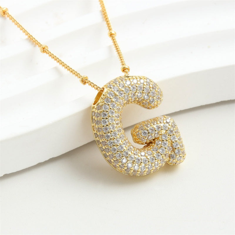 Alphabet Crystal Pendant '18k Gold & Silver Plated