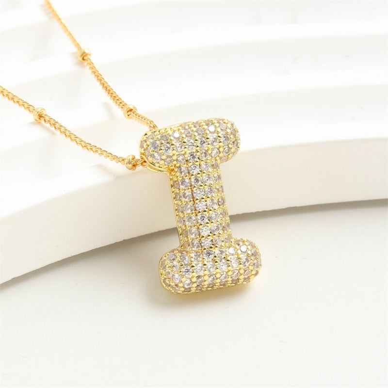 Alphabet Crystal Pendant '18k Gold & Silver Plated