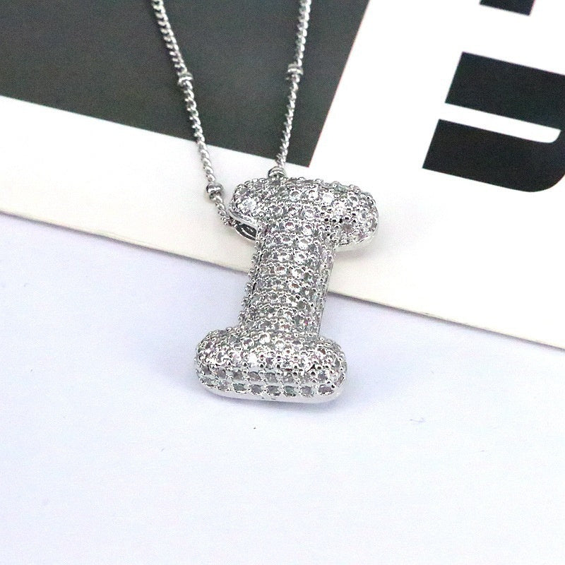 Alphabet Crystal Pendant '18k Gold & Silver Plated