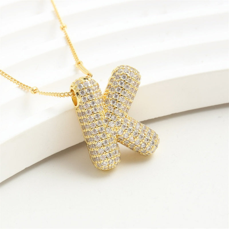 Alphabet Crystal Pendant '18k Gold & Silver Plated