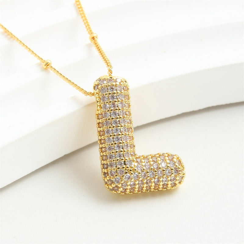 Alphabet Crystal Pendant '18k Gold & Silver Plated