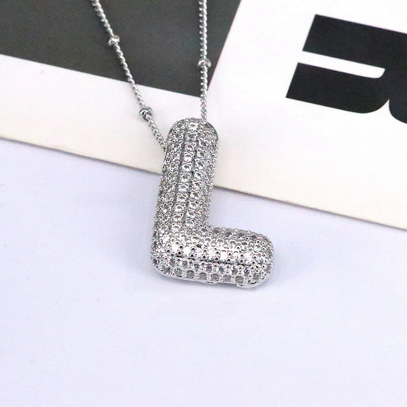 Alphabet Crystal Pendant '18k Gold & Silver Plated