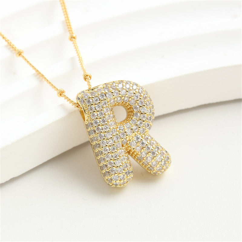 Alphabet Crystal Pendant '18k Gold & Silver Plated