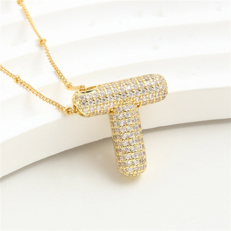 Alphabet Crystal Pendant '18k Gold & Silver Plated